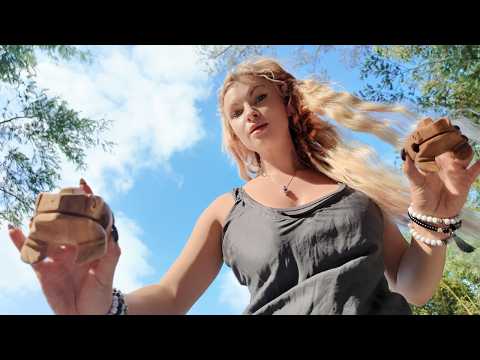 ASMR Laying down, Energy Plucking, Guided Relaxation and Wooden Frogs 🐸