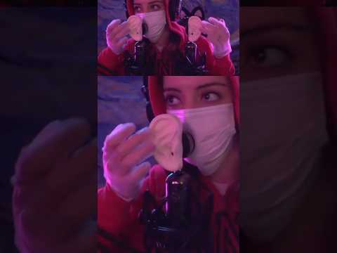 Latex Glove Ear Tracing 👂✨ Masked Whispers Behind Your Ears (Muffled ASMR)