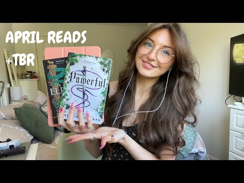 ASMR April reading recap/ May TBR🌼 (rambles, book tapping, whispers)