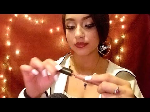 ASMR| Inaudible whispering- lipgloss application sounds 👄💄