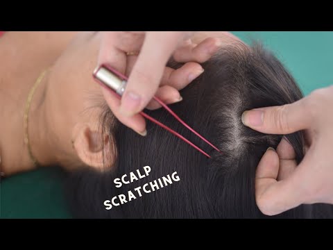 ASMR Hair Parting, Scalp Scratching No Talking, Therapy Sound For Stress Relief