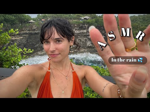 Relaxing Nature ASMR in the Rain 🌧️🍃 Soft Spoken, Camera Taps, Tracing, Mouth Sounds, Waves, Wind...