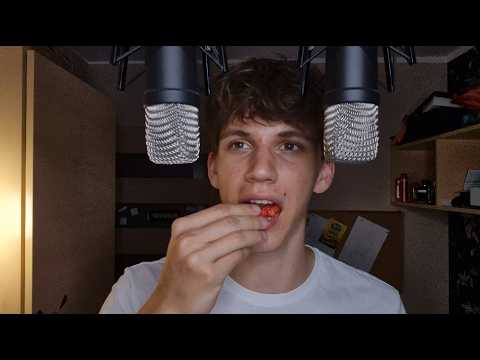 trying snacks from USA + lazy channel info ASMR