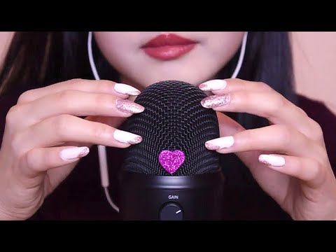 ASMR | Tapping, Scratching on Blue Yeti Mic + Sponge Squishing | NO TALKING