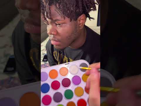 ASMR painting my bf #asmr #asmrtriggers