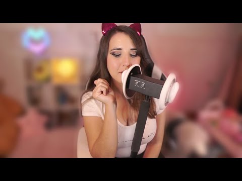 ASMR GENTLE EAR LICKING ❤️ / EAR NOMS  / KISSES 3Dio (Tingles Guaranteed)