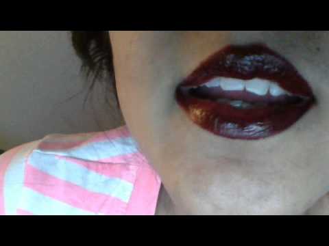 asmr close up dark lipstick girl whispering rambling words