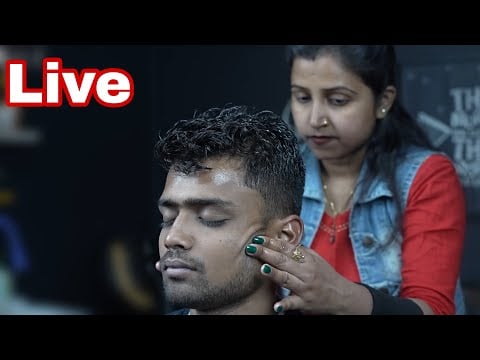 Deep Sleepy ASMR Head Massage | Beautiful Lady Barber Chaitali Head & Body Massage Compilation ASMR