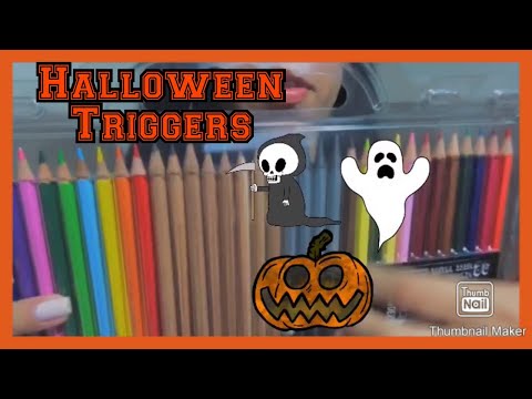 ASMR || Painting your face for Halloween 🎃 *roleplay*