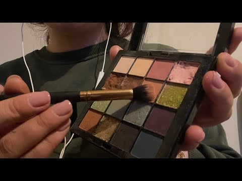 ASMR fall makeup on you 💄 chewing gum in the background 😋 no talking 