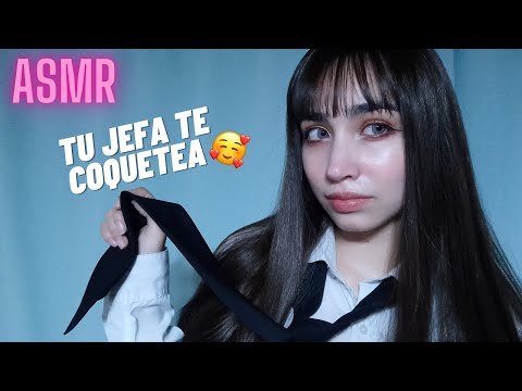 ASMR| TU JEFA TE COQUETEA 🥰 (Roleplay)