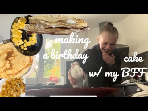 Making a birtday cake with my best friend in french ( english subtitles)