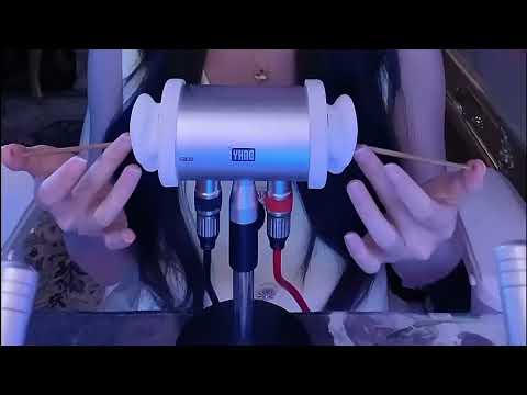 Deep Ear Cleaning ASMR with Goose Feather & Heartbeat Sounds / 1Hr (No Talking)