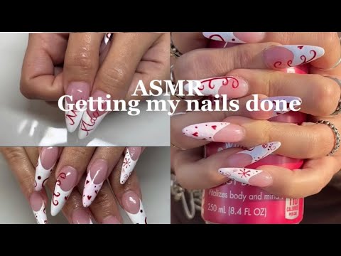 ASMR Get my nails done with me (whisper/inaudible whisper)