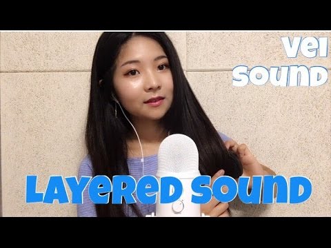 [한국어 Korean ASMR] No talking layered sound /blanket / Brushing / tapping / breathing / candle sound