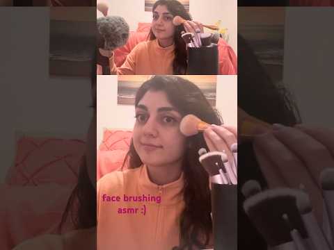 Brushing your face and my face together🥰 #asmr #asmrsounds #asmrvideo #asmrcommunity #asmrsleep