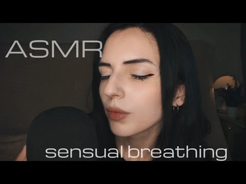 ASMR Sensual Breathing for Your Sleep 🖤 Mic Scratching, Slow Whispering