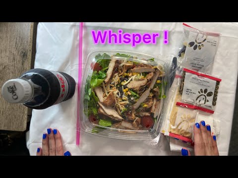 ASMR  Eating Chick-fil-A Salad - Whisper!