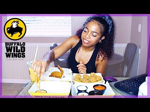 BUFFALO WILD WINGS MUKBANG (Boneless Wings)  // REACTING TO MUKBANGS ⎜Seana Sparkle⎜Daseana