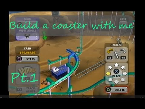 Game ASMR | Building an inverted roller coaster in Thrillville (part 1)| soft spoken