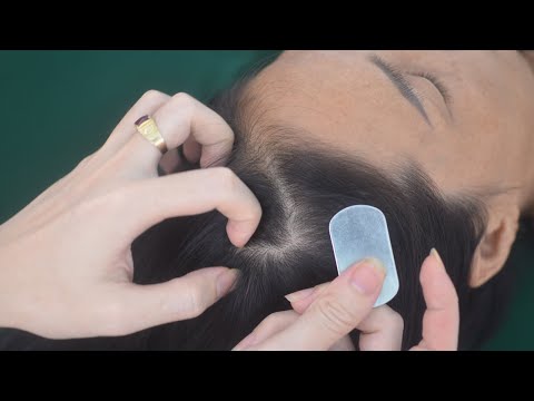 ASMR Scalp Scratching Aggressive, Real Person Hair Parting, Hair Combing Sounds For Relaxation