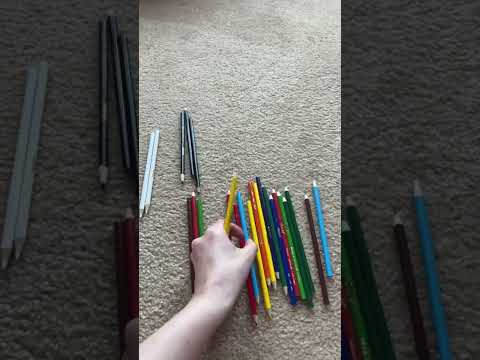 ASMR: Sorting Colored Pencils