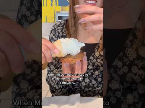 MCDONALD'S ICE CREAM SANDWICH LIFE HACK #shorts #mukbang #viral