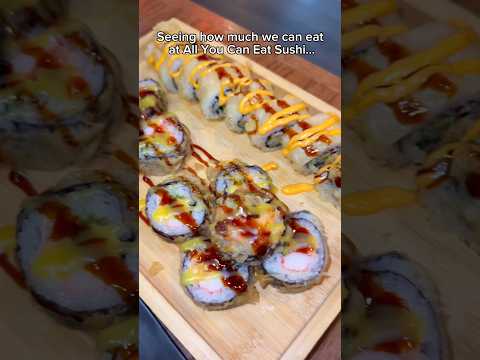 Seeing how much we can eat at all you can eat sushi buffet… #food #eating #mukbang #sushi #buffet