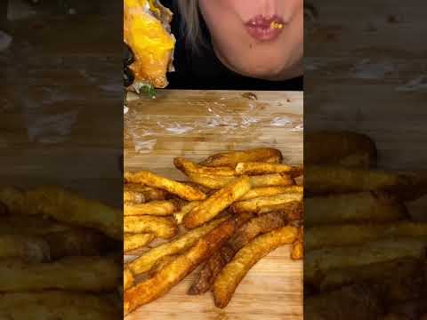 Five Guys HUGE Triple Cheeseburger! 😋 #ytshorts #shorts #asmr #burger