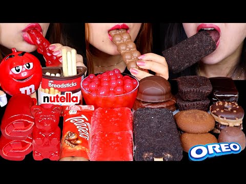 ASMR MALTESERS CHOCOLATE, POPPING BOBA, GIANT GUMMY, M&MS, DONUT, MARSHMALLOW JELLY, BROWNIE, OREO먹방