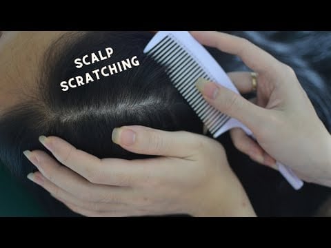 ASMR Hair Parting Real Person With Comb, Tingly Head Scratch For Relieve Stress, Headache