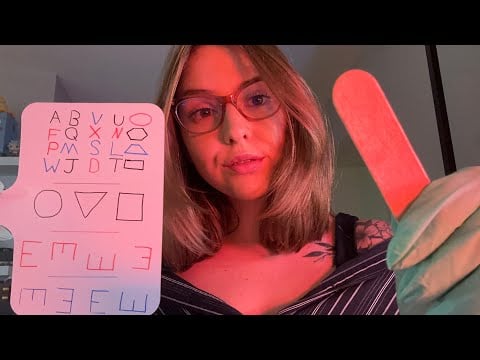 Testing your Depth Perception ASMR Visual Exam 👥