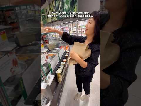 When Asian mom gets hungry while grocery shopping… #food #eating #shorts