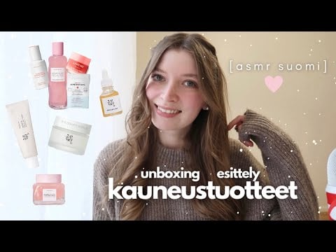 ASMR suomi | Kauneustuotteet unboxing & esittely - korealainen kosmetiikka k-beauty