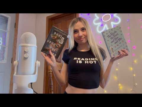 asmr gum chewing + library haul