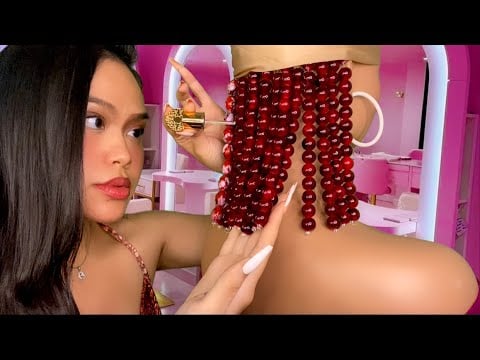 ASMR Hairstylist Plays W/ Your Hair (Your Hair Is GLASS Braids) + Back Scratch & Scalp Treatment RP
