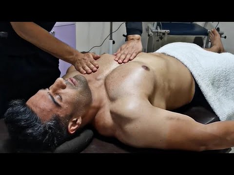 ASMR Full Body Massage | Back & Leg & Neck & Chest Massage For Bodybuilder Champion