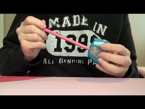 ASMR Sharpening Colored Pencils (No Talking)