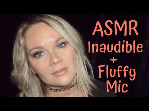 ASMR Inaudible Whispering + Fluffy Mic Brushing 1 HOUR