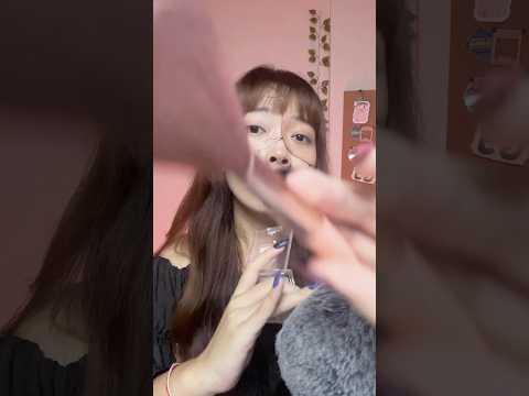 ASMR Halloween Aggressive Makeup (Spoiler for the next video) #asmr #mouthsounds  #asmrmakeup