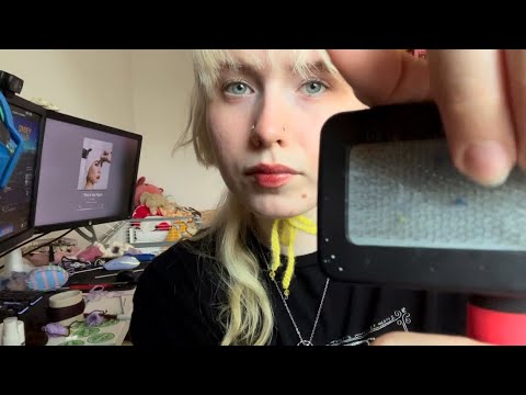 lofi asmr! [subtitled] shaving and trimming your face hair! brushing your moustache!