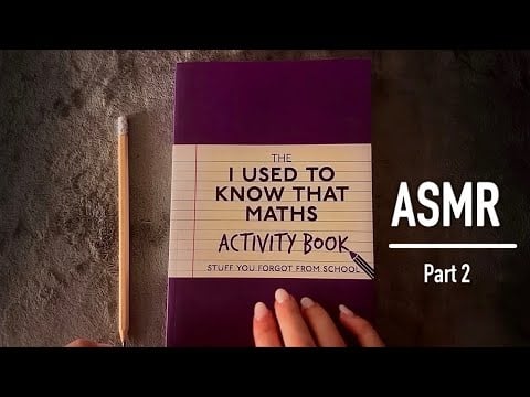 ASMR 😴 - SIMPLE maths from an old activity Book (2) - Clicky Whispers