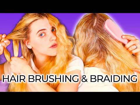 ASMR Hair Brushing & Braiding Sounds 💖 Gentle Hair Play & Tingly Scalp Relaxation