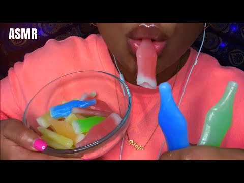 ASMR | Nik-L-Nips Candy Wax Bottles 💙 *Smacking*