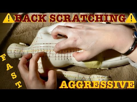 ASMR|⚠️EXTREME!⚠️FAST AGGRESSIVE BACK HEAD SCRATCHING MASSAGE. INTENSE. ACUPUNCTURE DOLL. Vertical📱