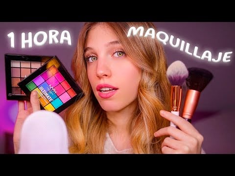 ASMR ME MAQUILLO DURANTE 1 HORA 💄✨ (Roleplay en español hasta que te duermas)