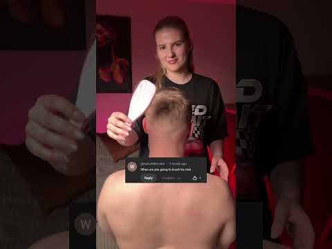 ASMR | Hair Brushing on Short Hair 👀 #asmr