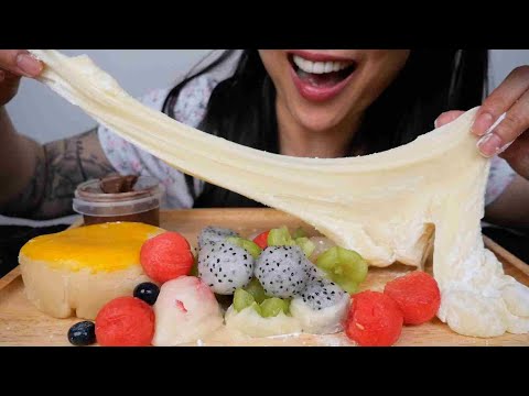 DIY MOCHI (ASMR SOFT SQUISHY EATING SOUNDS) NO TALKING | SAS-ASMR