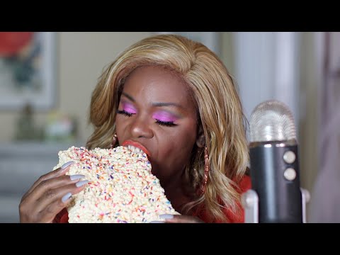 Homemade Large Rice Krispy ASMR Eating Sounds