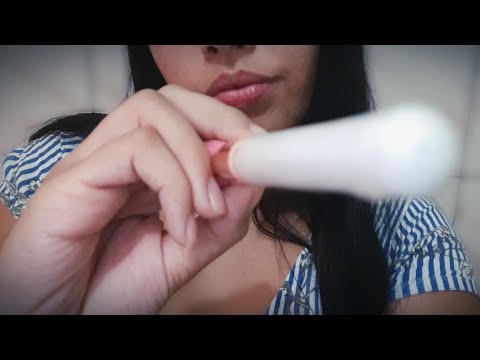 Asmr - Toque na tela + sons com a boca / Mouth sounds